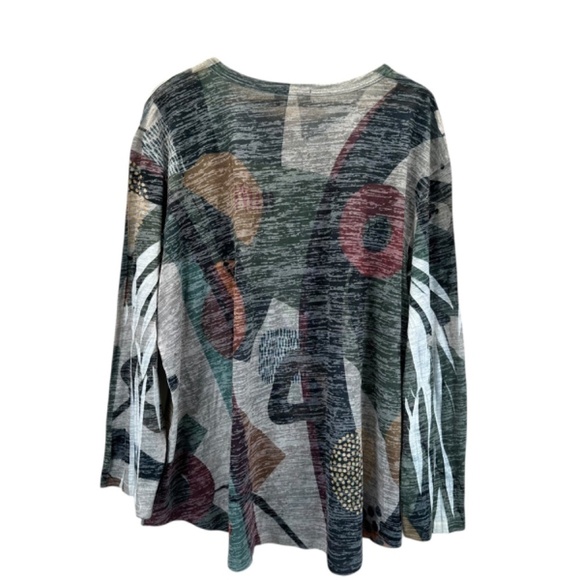 Jess & Jane Womens 3X Tunic Tee Milan Stretch Boho Artsy Art to Wear Unique - Picture 2 of 13